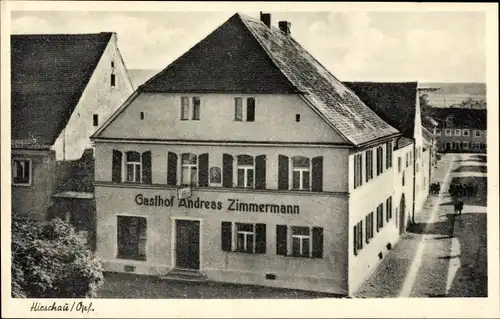 Ak Hirschau in der Oberpfalz, Gasthof und Metzgerei Andreas Zimmermann
