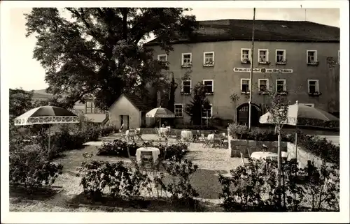 Ak Fuchsberg Teunz in der Oberpfalz, Schlossbrauerei, Gartenpartie