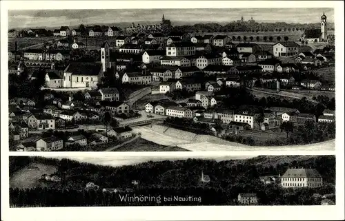 Ak Winhöring in Oberbayern, Totalansicht der Ortschaft