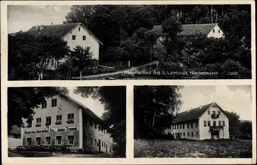 Ak Ast Tiefenbach Niederbayern, Kurhaus, Restauration Naturheilbad