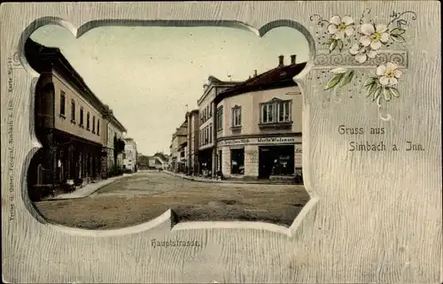 Passepartout Ak Simbach am Inn Niederbayern, Hauptstraße, Handlung