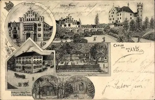 Künstler Ak Dischingen Baden Württemberg, Schloss Taxis, Fürstenbau