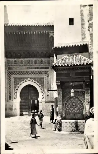 Ak Fes el Bali Fez Marokko, Place et Fontaine Nedjarine