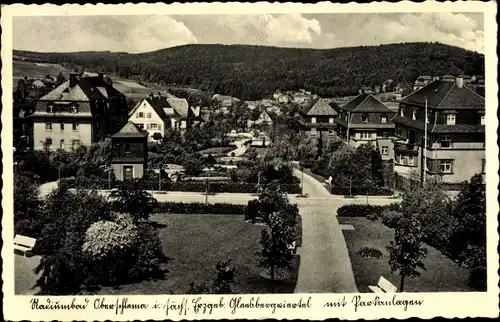 Ak Oberschlema Bad Schlema im Erzgebirge Sachsen, Parkanlagen, Gleesbergviertel