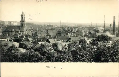 Ak Werdau in Sachsen, Panorama