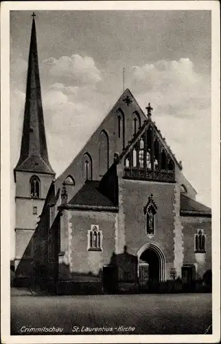 Ak Crimmitschau in Sachsen, Sankt Laurentius-Kirche