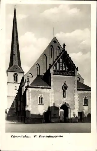 Ak Crimmitschau in Sachsen, St. Laurentiuskirche