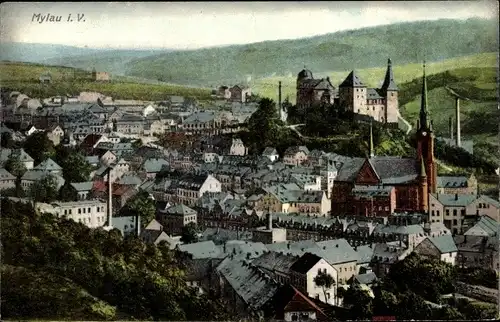 Ak Mylau im Vogtland, Blick auf die Stadt