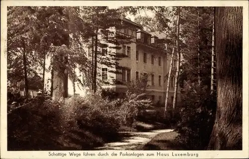 Ak Warmbad Wolkenstein in Sachsen, Bergarbeiter Sanatorium, Haus Luxemburg