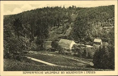 Ak Wolkenstein im Erzgebirge, Sommerfrische Waldmühle