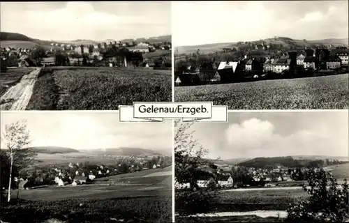 Ak Gelenau im Erzgebirge, Ortsansichten, Panorama mit Umgebung