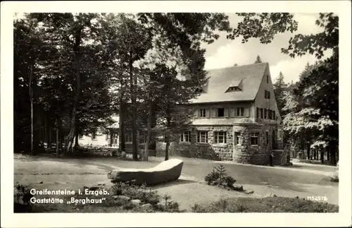 Ak Ehrenfriedersdorf im Erzgebirge, Greifensteine, Gaststätte Berghaus