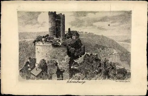 Künstler Ak Brodenbach an der Mosel, Ehrenburg