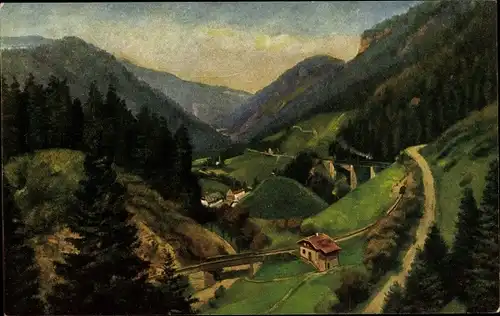 Künstler Ak Hoffmann, H., Breitnau im Schwarzwald, Höllental bei der Ravennaschlucht