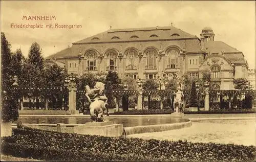 Ak Mannheim in Baden, Friedrichsplatz mit Rosengarten