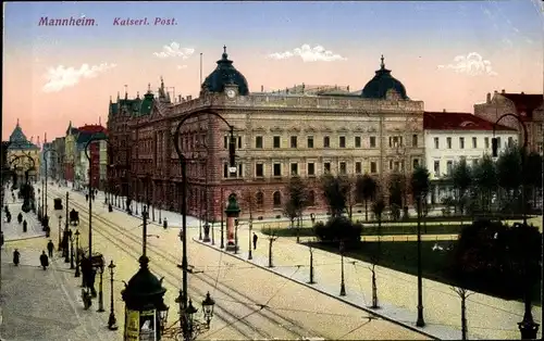 Ak Mannheim, Kaiserl. Post