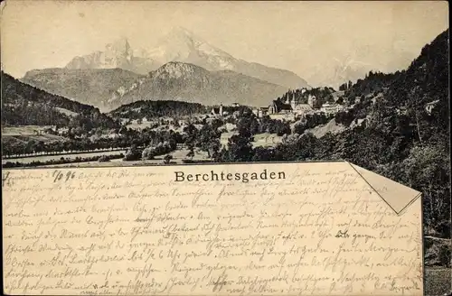 Ak Berchtesgaden in Oberbayern, Panorama, Watzmann