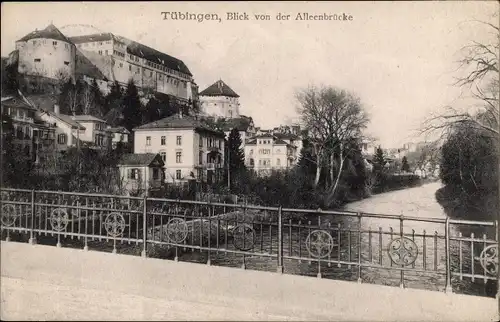 Ak Tübingen am Neckar, Blick von der Alleenbrücke