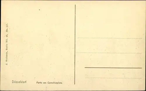 Ak Düsseldorf am Rhein, Partie am Corneliusplatz