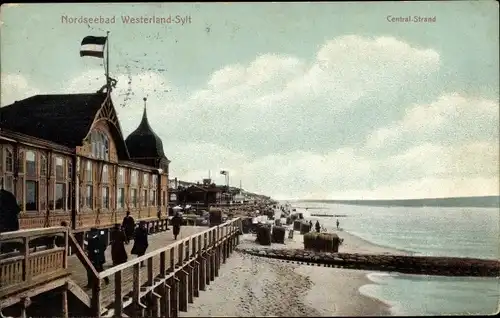 Ak Westerland auf Sylt, Zentralstrand