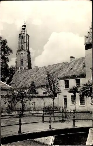 Ak Amersfoort Utrecht Niederlande, Toren v/a Zuidsingel, Kirchturm, Brücke
