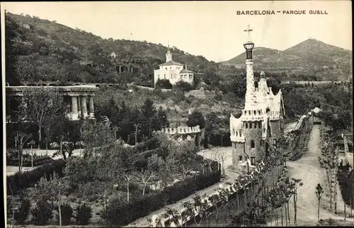 Ak Barcelona Katalonien Spanien, Parque Guell