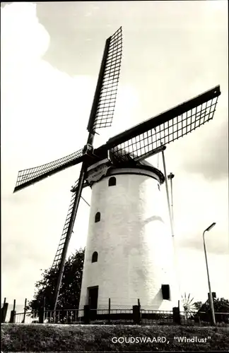 Ak Goudswaard Südholland, Molen Windlust