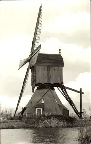 Ak Molenaarsgraaf Molenwaard Südholland Niederlande, De Middelmolen van Polder, Ao. 1655