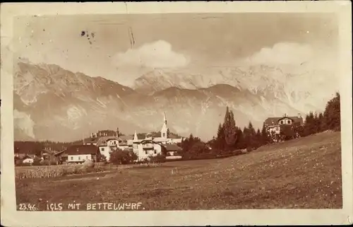 Ak Igls Innsbruck in Tirol, Teilansicht mit Bettelwurf