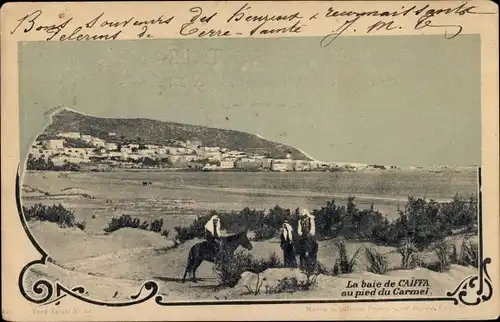 Ak Haifa Israel, La Baie de Caiffa au pied du Carmel