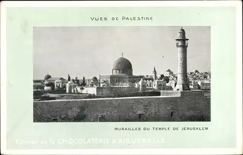 Ak Jerusalem Israel, Vues du Palestine, Murailles du Temple