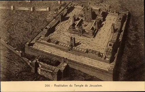 Ak Jerusalem Israel, Restitution du Temple de Jerusalem