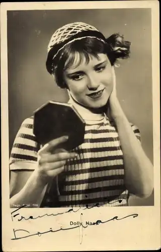 Ak Schauspielerin Dolly Haas, Portrait, Autogramm