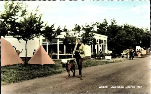 Ak Weert Limburg Niederlande, IJzeren Man, Camping, Zwembad