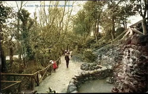 Ak Folkestone Kent England, Radnor Park