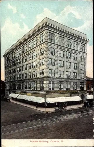 Ak Danville Illinois USA, Temple Building