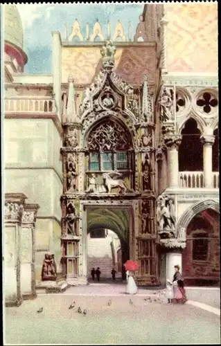 Ak Venedig Veneto, Porta della Carta, Dogenpalast