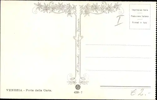Ak Venedig Veneto, Porta della Carta, Dogenpalast