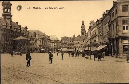 Ak Mons Wallonien Hennegau, La Grand Place