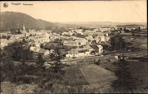 Ak Houyet Wallonien Namur, Panorama de la Ville, Champs