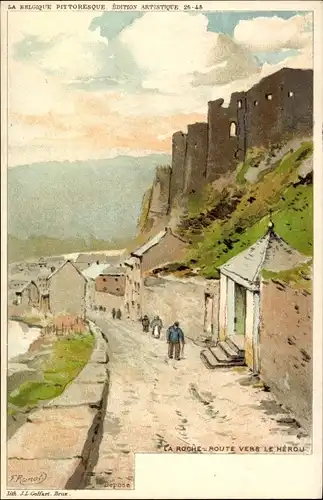 Künstler Litho Ranot, F, La Roche en Ardenne Wallonien Luxemburg, Route vers le Herou