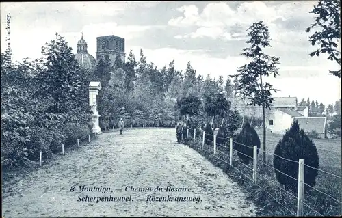 Ak Montaigu Scherpenheuvel Flämisch Brabant, Chemin du Rosaire
