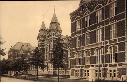 Ak Mechelen Flandern Limburg, College, Oude en Moderne Humaniora, Voorgevel