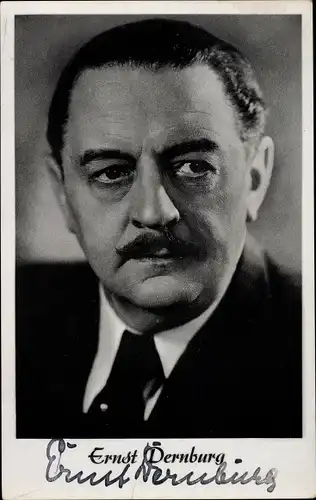 Ak Schauspieler Ernst Dernburg, Portrait, Autogramm