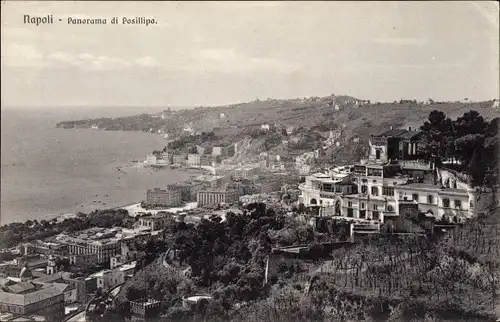 Ak Napoli Neapel Campania, Panorama di Posillipo