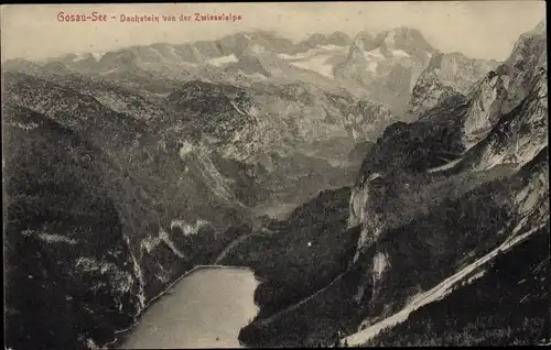 Ak Gosau in Oberösterreich, Dachstein von der Zwieselalpe