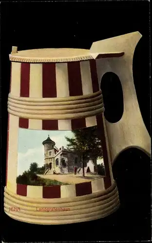 Ak Jena in Thüringen, Landgrafenhaus, Bierkrug