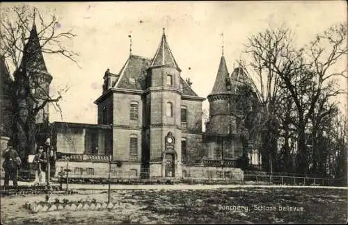 Ak Donchery Ardennes, Schloss Bellevue