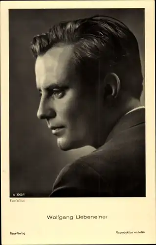 Ak Schauspieler Wolfgang Liebeneiner, Profilansicht, Portrait