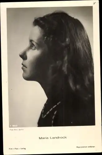 Ak Schauspielerin Maria Landrock, Profilansicht, Portrait